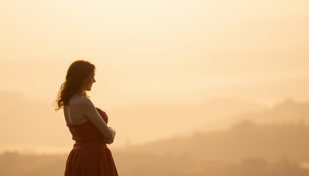 A tranquil scene of two intertwined figures, embracing in a soft, warm light. The foreground depicts the tender, passionate moment of "innamoramento" - the initial infatuation and attraction between the couple, their bodies entwined in a sensual dance. The middle ground showcases the gentle, affectionate gaze they share, the wonder and excitement of new love. In the background, a hazy, dreamlike landscape suggests the idyllic, timeless quality of their connection. Soft, diffused lighting casts a romantic, ethereal glow, capturing the essence of this pivotal stage in the evolution of love. A tranquil scene of two intertwined figures, embracing in a soft, warm light. The foreground depicts the tender, passionate moment of "innamoramento" - the initial infatuation and attraction between the couple, their bodies entwined in a sensual dance. The middle ground showcases the gentle, affectionate gaze they share, the wonder and excitement of new love. In the background, a hazy, dreamlike landscape suggests the idyllic, timeless quality of their connection. Soft, diffused lighting casts a romantic, ethereal glow, capturing the essence of this pivotal stage in the evolution of love.