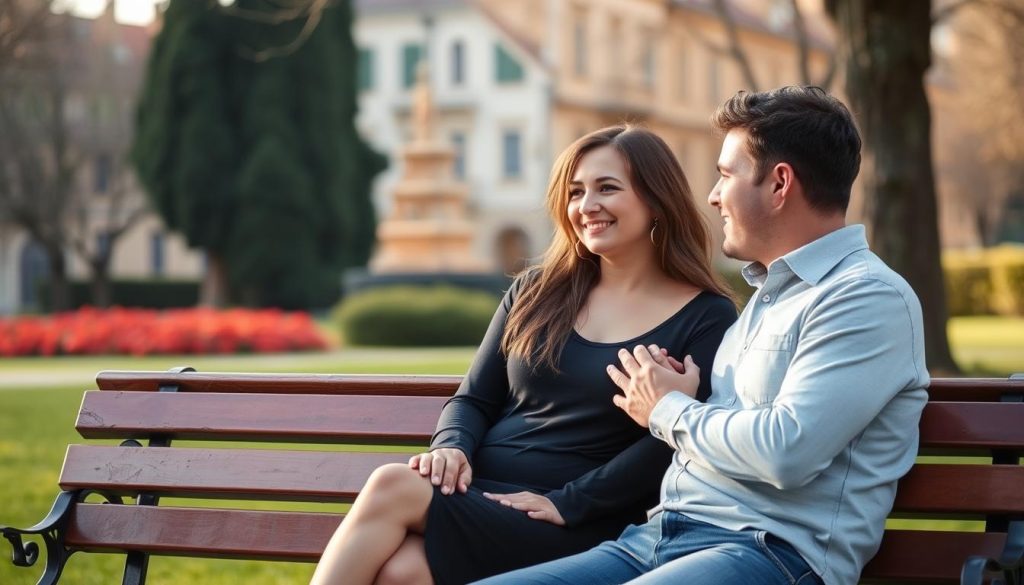 Coppia che costruisce fiducia in una nuova relazione dopo delusioni passate